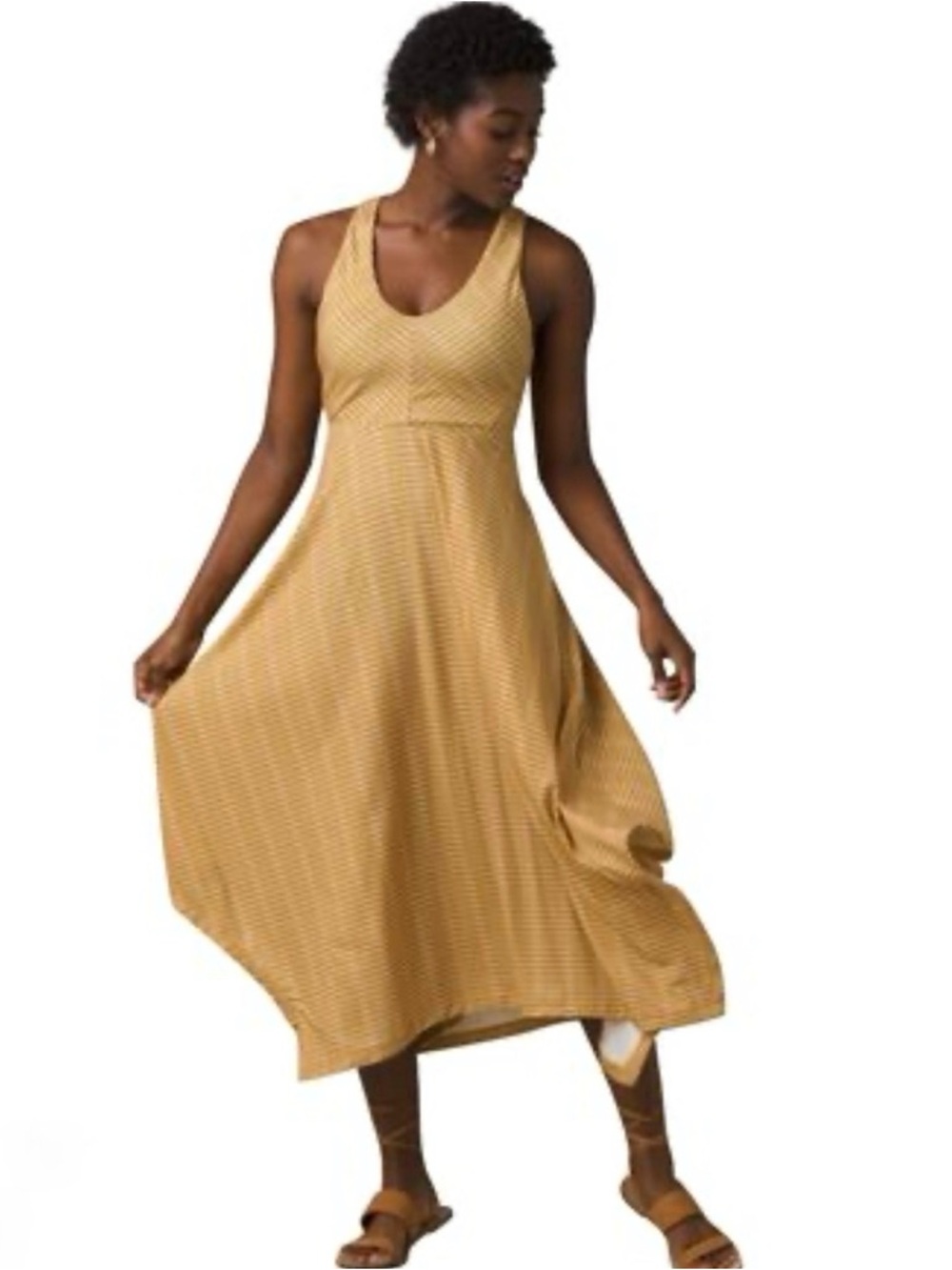 Prana Saxon Dress w/Bra & Handkerchief Hem